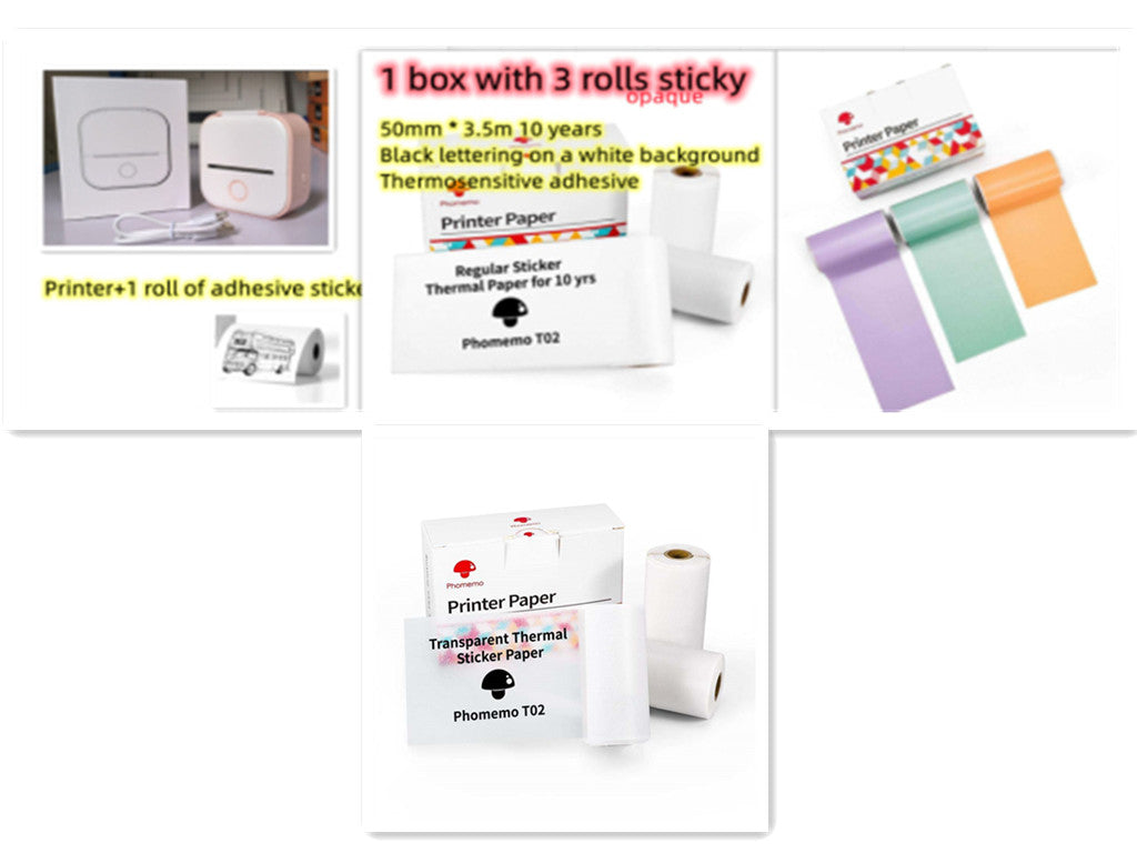 Smart Mini Bluetooth Thermal Printer – Portable Wireless Label & Photo Printer