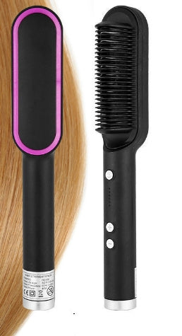 Smart 2-in-1 Hair Styling Brush – Straightener & Curler with Negative Ion Technology